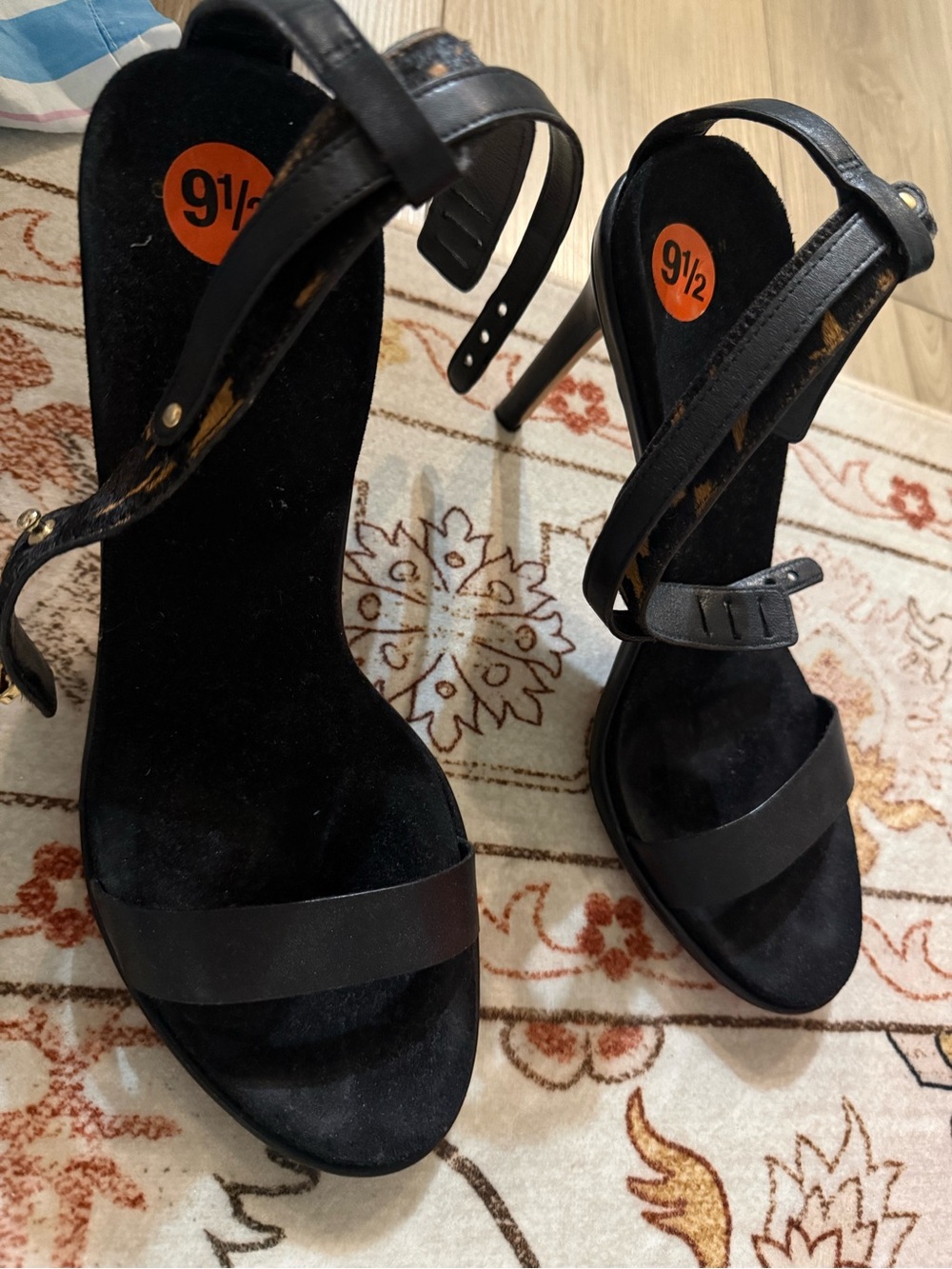 Cole Haan Black Strappy High Heel Sandals